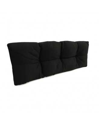 Coussin de Dossier Matelassé pour Palettes 120x40x12 Noir