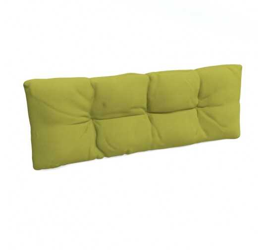 Coussin de Dossier pour Palette, Matelassé, 120x40x12 cm, Vert Lime