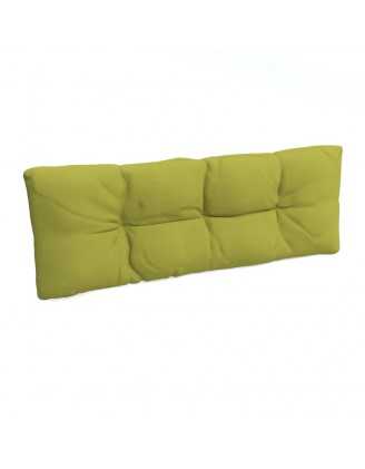 Coussin de Dossier pour Palette, Matelassé, 120x40x12 cm, Vert Lime