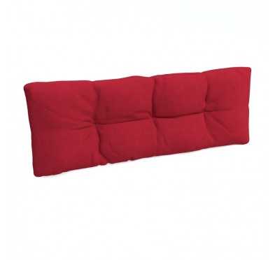 Coussin de Dossier pour Palette, Matelassé, 120x40x12 cm, Rouge