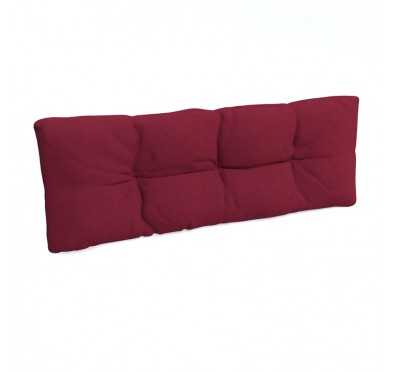 Coussin de Dossier pour Palette, Matelassé, 120x40x12 cm, Bordeaux