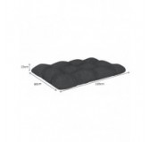 Set de 2 Coussins Matelassés pour Palettes 120x80 + 120x40 Anthracite