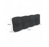 Set de 2 Coussins Matelassés pour Palettes 120x80 + 120x40 Anthracite