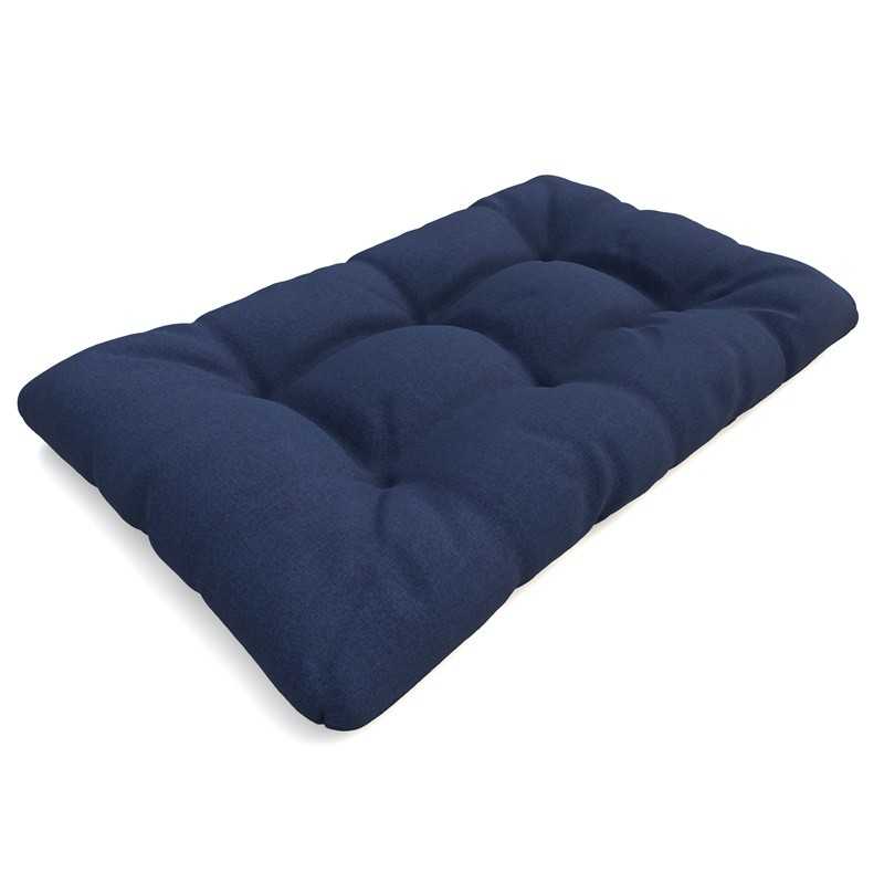 Coussin de Siège Matelassé pour Palettes 120x80x15 Bleu Foncé