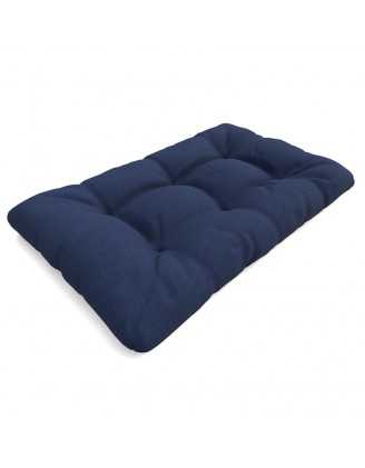 Coussin de Siège Matelassé pour Palettes 120x80x15 Bleu Foncé