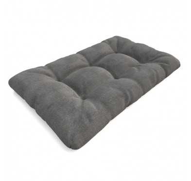 Coussin de Siège Matelassé pour Palettes 120x80x15 Gris
