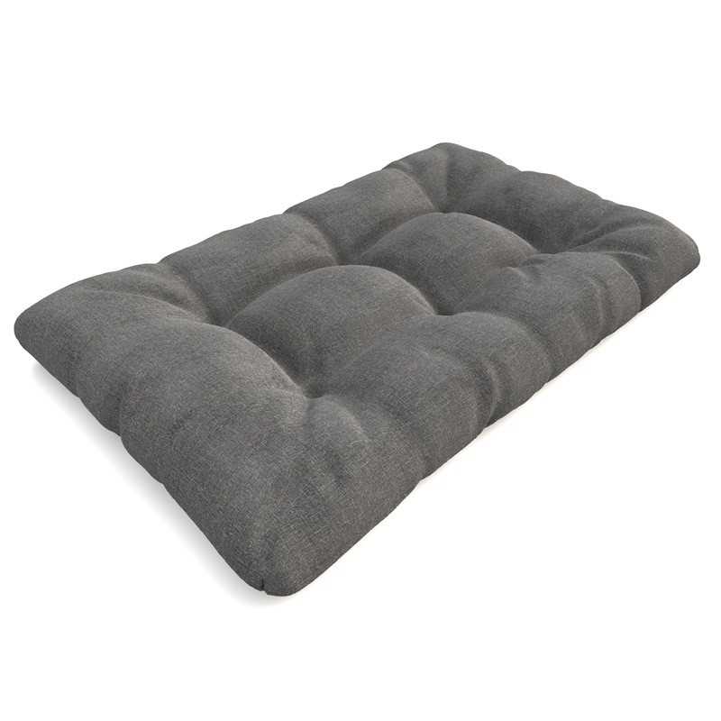 Coussin de Siège Matelassé pour Palettes 120x80x15 Gris