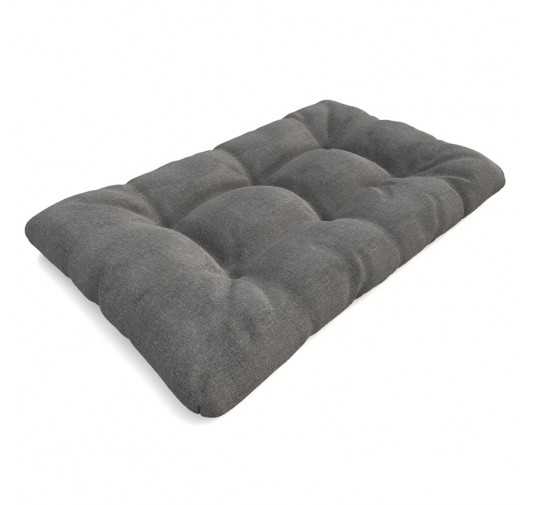 Coussin de Siège Matelassé pour Palettes 120x80x15 Gris