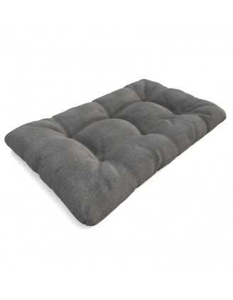 Coussin de Siège Matelassé pour Palettes 120x80x15 Gris