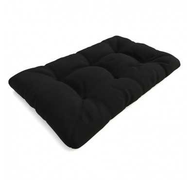 Coussin de Siège Matelassé pour Palettes 120x80x15 Noir