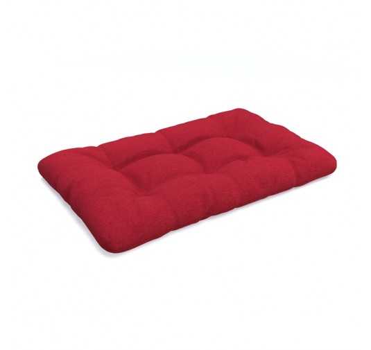 Coussin de Siège pour Palette, Matelassé, 120x80x12 cm, Rouge