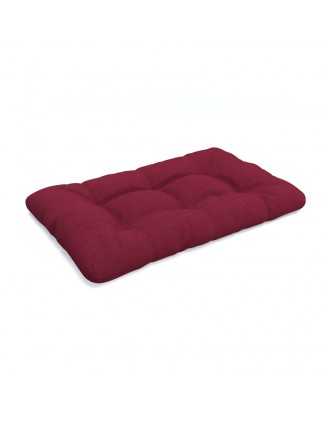 Coussin de Siège pour Palette, Matelassé, 120x80x12 cm, Bordeaux