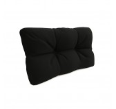 Coussin de Latéral Matelassé pour Palettes 60x40x12 Noir