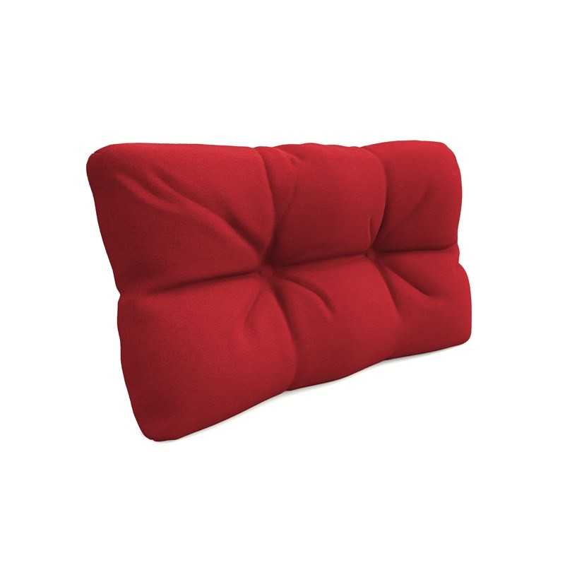 Coussin de Latéral pour Palette, Matelassé, 60x40x12 cm, Rouge