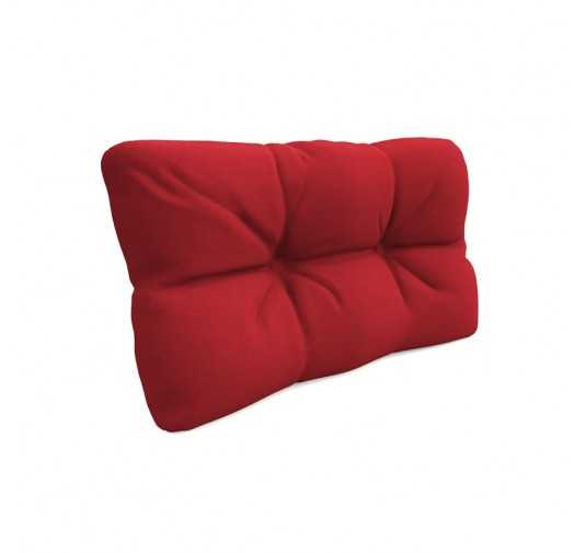 Coussin de Latéral pour Palette, Matelassé, 60x40x12 cm, Rouge
