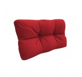 Coussin de Latéral pour Palette, Matelassé, 60x40x12 cm, Rouge