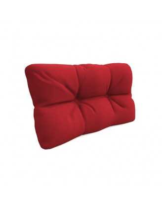 Coussin de Latéral pour Palette, Matelassé, 60x40x12 cm, Rouge