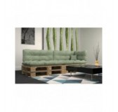 Set de 6 Coussins Matelassés pour Palettes 120x80 + 120x40 Vert