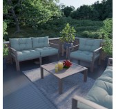 Set de 2 Coussins de Chaise de Jardin, Vert 40x40 + 50x40