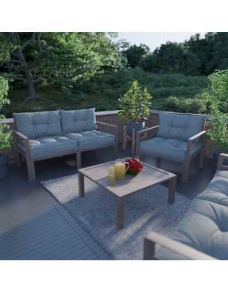 Coussin de Siège de Chaise de Jardin Gris 60x60