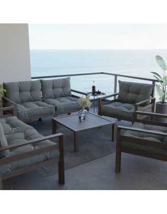 Coussin de Siège de Chaise de Jardin Gris 60x60