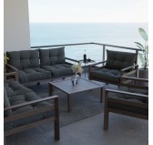 Coussin de Dossier de Chaise de Jardin Anthracite 50x40