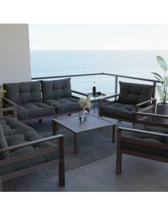 Coussin de Dossier de Chaise de Jardin Anthracite 50x40