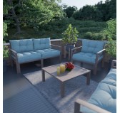 Coussin de Siège de Chaise de Jardin, Bleu 70x70