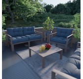 Coussin de Siège de Chaise de Jardin, Bleu Foncé 60x60