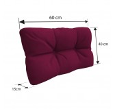 Set de 8 Coussins pour Palette, 3x 120x80 + 3x 120x40 + 60x40 + 40x40, Matelassé, Violet