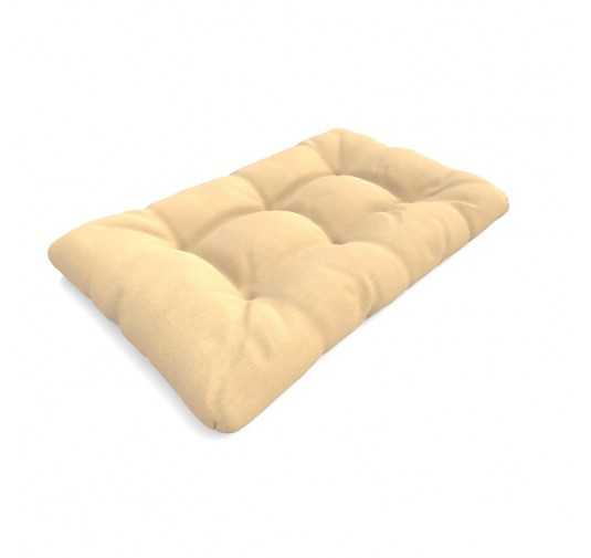Coussin de siège pour palette, imperméable, matelassé, 120x80x15, Beige
