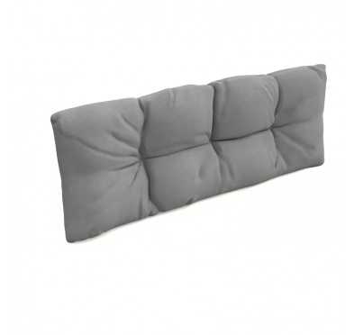 Coussin de dossier pour palette, imperméable, matelassé, 120x40x12, Gris