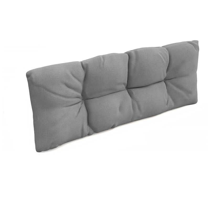 Coussin de dossier pour palette, imperméable, matelassé, 120x40x12, Gris