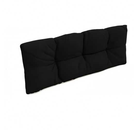Coussin de dossier pour palette, imperméable, matelassé, 120x40x12, Noir