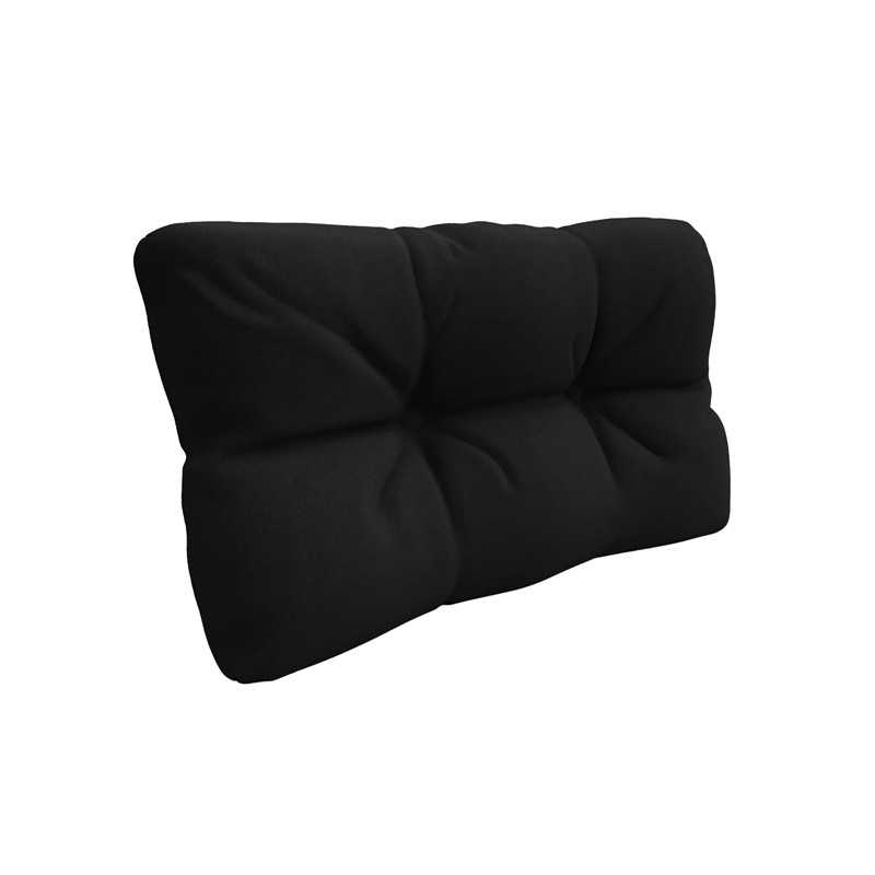 Coussin de Latéral pour palette, imperméable, matelassé, 60x40x12, Noir