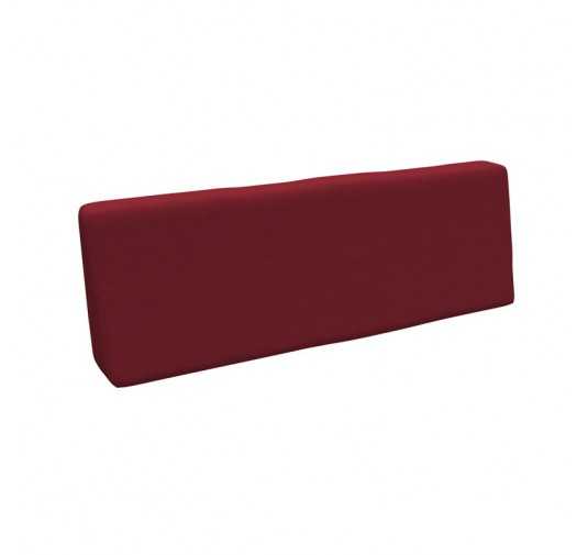 Coussin de Dossier pour Palette, 120x40x20/10 cm, Bordeaux