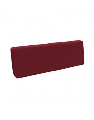 Coussin de Dossier pour Palette, 120x40x20/10 cm, Bordeaux