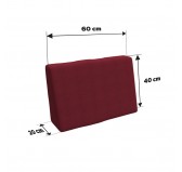 Set de 6 Coussins pour Palette, 2x 120x80 + 2x 120x40 + 60x40 + 40x40, Bordeaux Set de 6 Coussins pour Palette, 2x 120x80 + 2x 120x40 + 60x40 + 40x40, Bordeaux