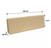 Set de 2 Coussins pour Palettes Imperméable 120x80 + 120x40 Beige