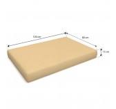Set de 2 Coussins pour Palettes Imperméable 120x80 + 120x40 Beige