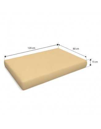 Set de 2 Coussins pour Palettes Imperméable 120x80 + 120x40 Beige