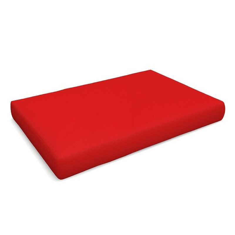 Coussin de Siège pour Palettes Imperméable 120x80x15 Rouge