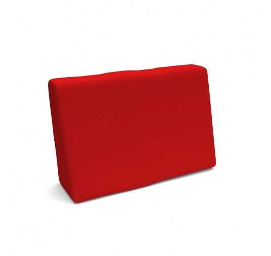 Coussin de Latéral pour Palettes Imperméable 60x40x20/10 Rouge
