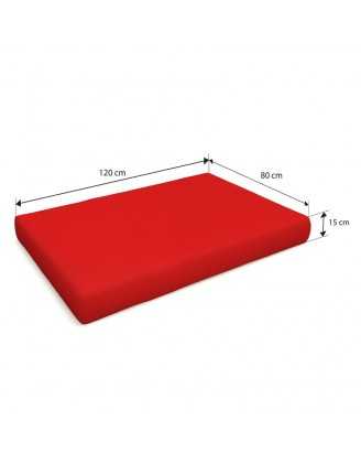 Set de 8 Coussins pour Palettes Imperméable 120x80 + 120x40 Rouge