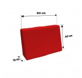 Set de 8 Coussins pour Palettes Imperméable 120x80 + 120x40 Rouge