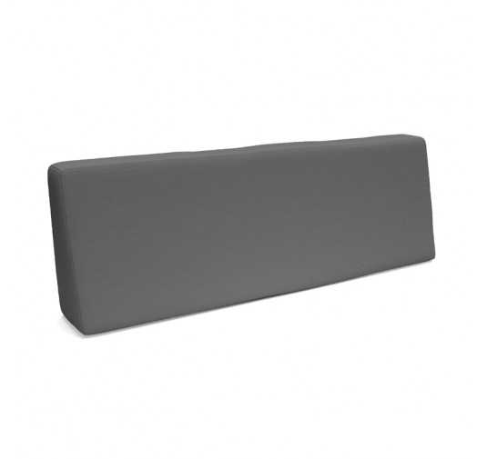 Coussin de Dossier pour Palettes Imperméable 120x40x20/10 Gris