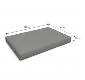 Set de 6 Coussins pour Palettes Imperméable 120x80 + 120x40 Gris
