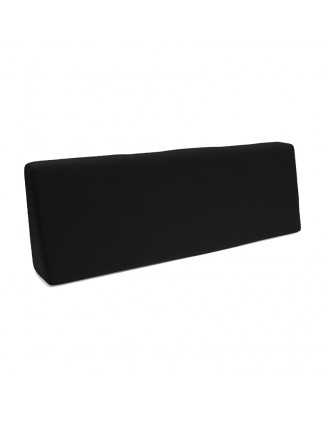 Coussin de Dossier pour Palettes Imperméable 120x40x20/10 Noir