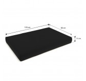 Set de 8 Coussins pour Palettes Imperméable 120x80 + 120x40 Noir