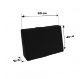 Set de 8 Coussins pour Palettes Imperméable 120x80 + 120x40 Noir